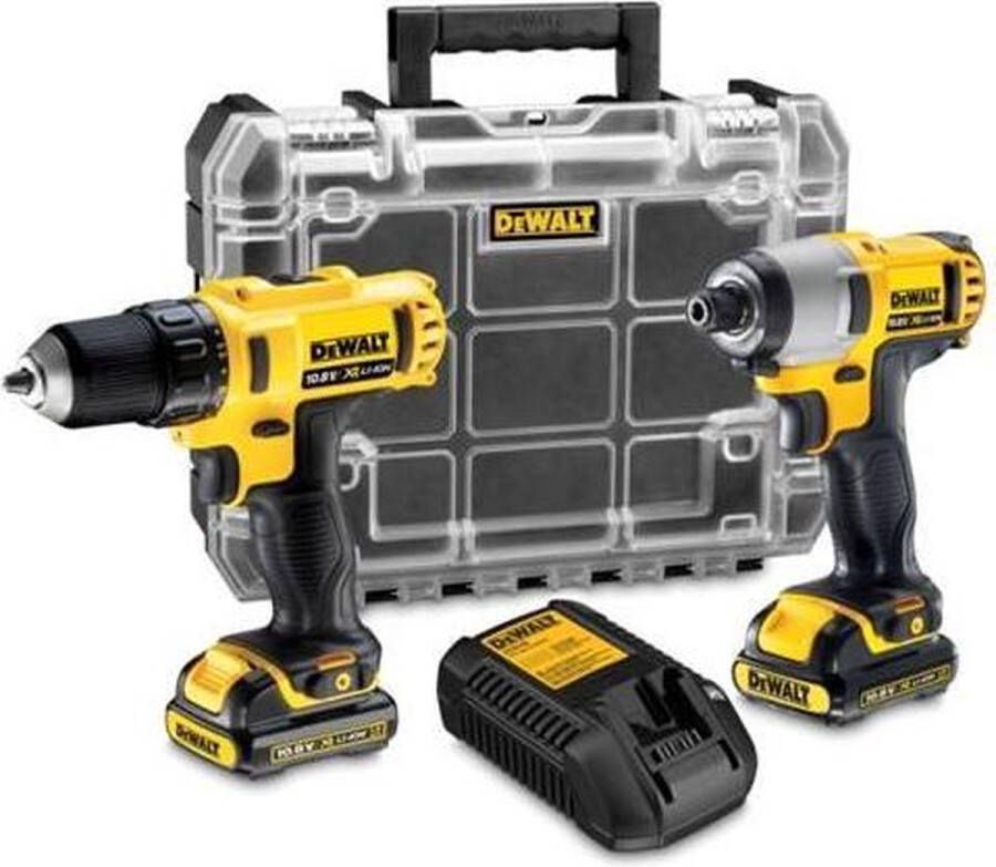 DeWalt Combiset DCK211D2T-QW Schroef- Boormachine + Slagschroevendraaier 2.0Ah In TSTAK koffer