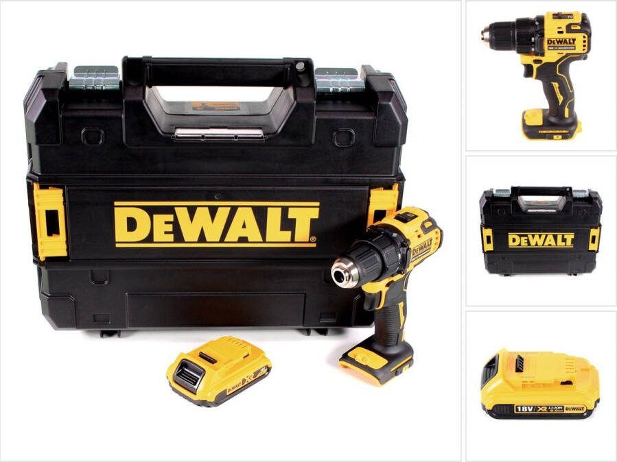 DeWalt DCD 708 NT accuboormachine 18 V Li-Ion Brushless in TSTAK doos + 1 x 2.0 Ah accu zonder lader