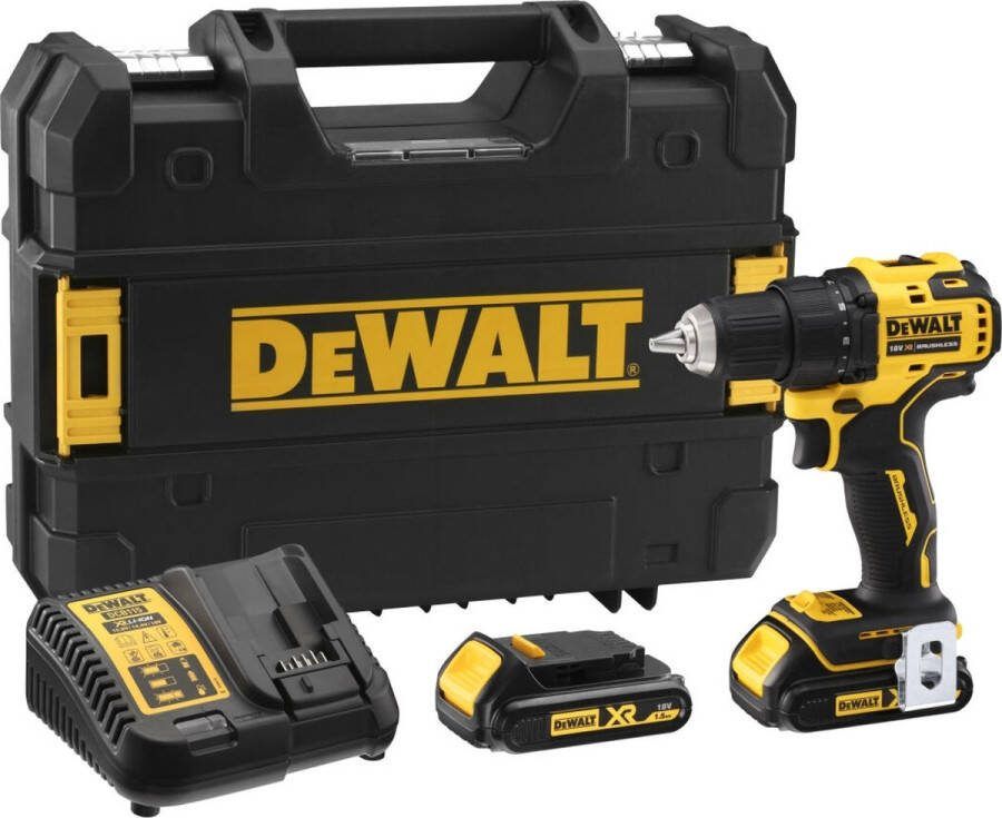 DeWalt DCD708S2T Compacte Accu Schroefboormachine 18V XR 1.5Ah in TSTAK