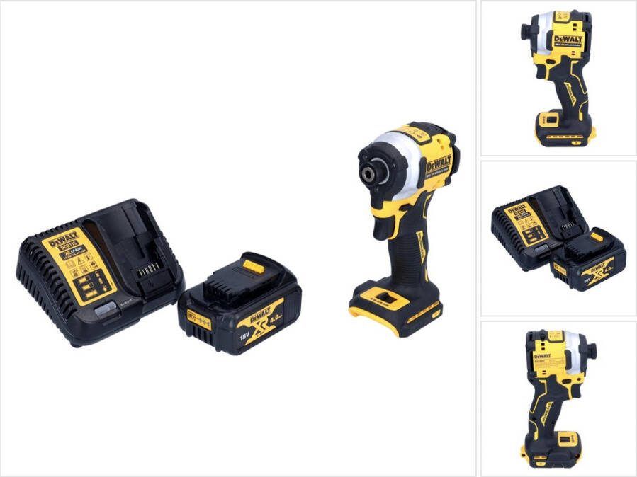DeWalt DCF 850 M1 accu-slagmoersleutel 18 V 205 Nm 1 4 borstelloos + 1x oplaadbare accu 4.0 Ah + lader