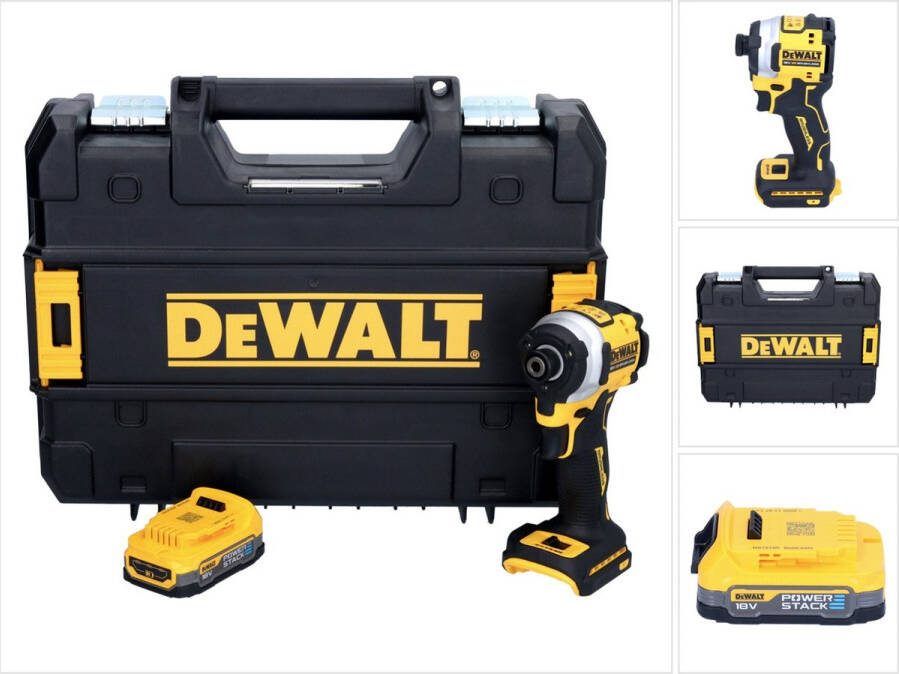 DeWalt DCF 850 NT accu-slagmoersleutel 18 V 205 Nm 1 4 borstelloos + 1x oplaadbare batterij 1 7 Ah + TSTAK zonder oplader