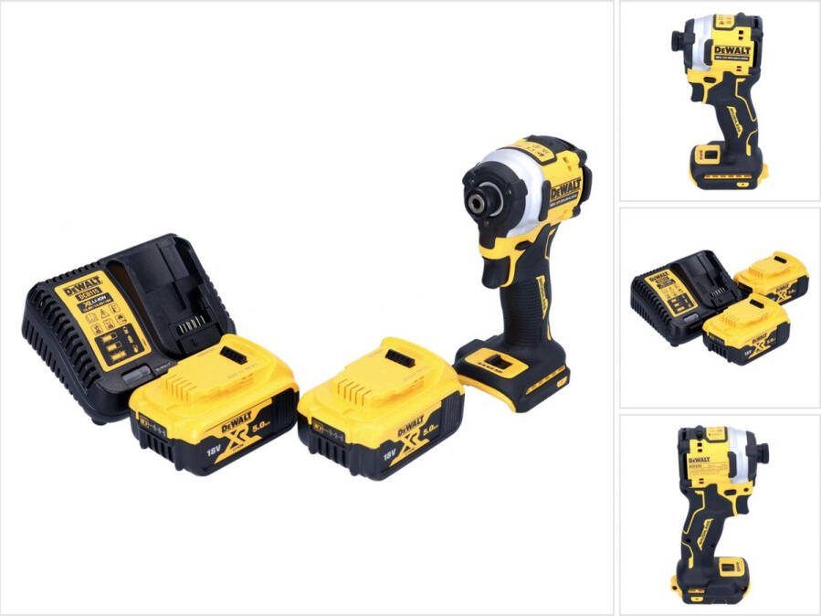 DeWalt DCF 850 P2 accu-slagmoersleutel 18 V 205 Nm 1 4 borstelloos + 2x oplaadbare accu 5.0 Ah + lader