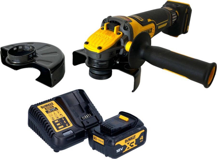 DeWalt DCG 416 VS M1 accu haakse slijper 18 V 125 mm borstelloos + 1x accu 4.0 Ah + lader