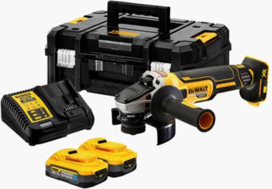 DeWalt DCG405H2T Accu Haakse slijper 125mm 18V 5.0Ah POWERSTACK in TSTAK
