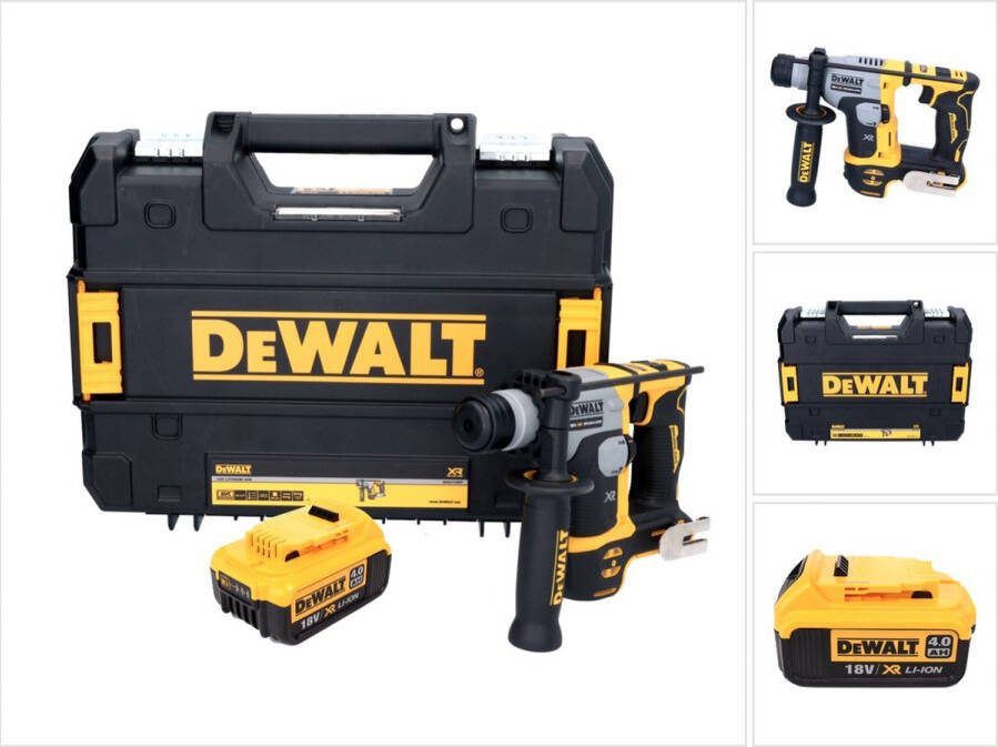 DeWalt DCH 172 Accuboormachine 18 V 16 mm 1 4 Joule SDS plus Brushless + 1x oplaadbare accu 4.0 Ah + TSTAK zonder lader