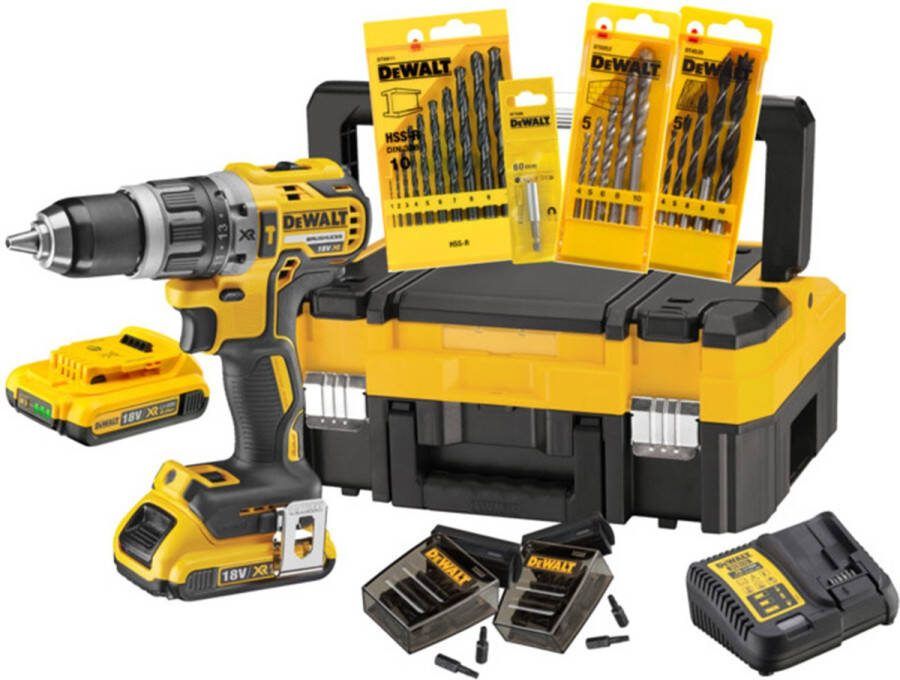 DeWalt DCK796D2T Accu Klop- Schroefboormachine 18V XR 2.0Ah + 71-delige accessoireset in TSTAK