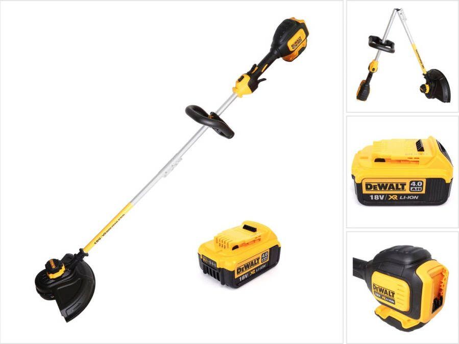 DeWalt DCM 561 PBS 18 V Brushless Li-Ion accu grastrimmer met gedeelde schacht + 1x DCB 182 18V 4 Ah Li-Ion accu zonder oplader