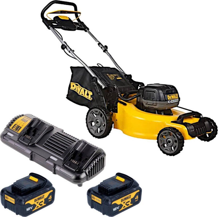 DeWalt DCMW 564 M2 accugrasmaaier 36 V ( 2x 18 V ) 48 cm borstelloos + 2x accu 4.0 Ah + lader