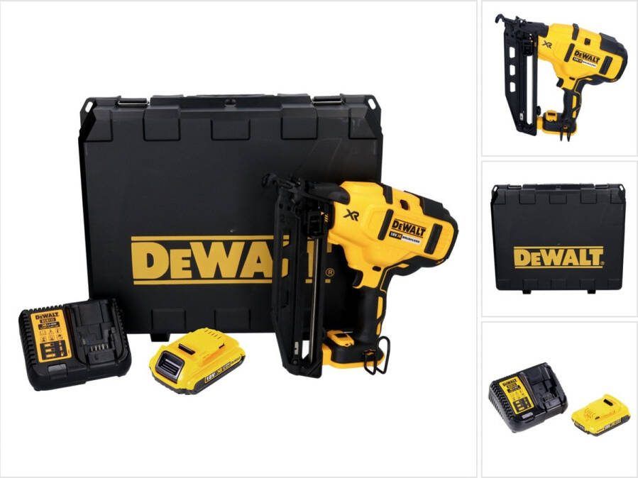 DeWalt DCN 660 D1 accu spijkerapparaat 18 V 32 63 mm borstelloos + 1x oplaadbare accu 2.0 Ah + lader + koffer