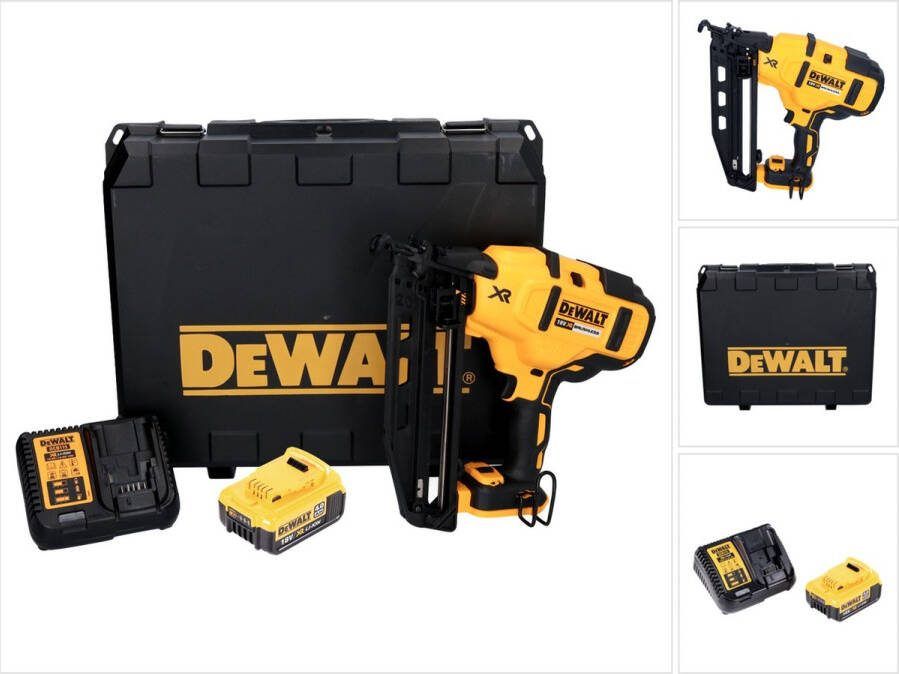 DeWalt DCN 660 M1 accu spijkerapparaat 18V 32-63 mm borstelloos + 1x accu 4.0 Ah + lader + koffer