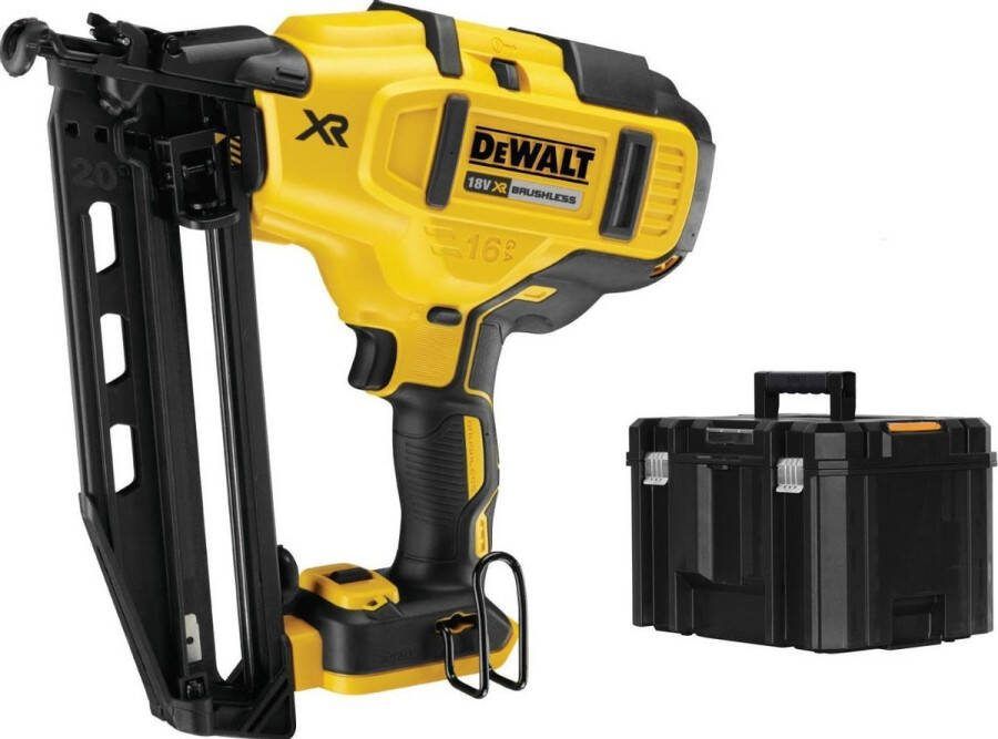 DeWalt DCN660NT 18V Li-Ion Accu afwerk tacker body in TSTAK 32-63mm 16 Gauge koolborstelloos