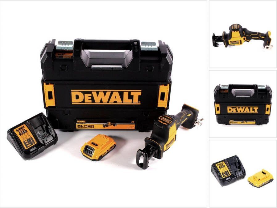 DeWalt DCS 369 D1 accu reciprozaag 18 V + 1x accu 2.0 Ah + lader + TSTAK
