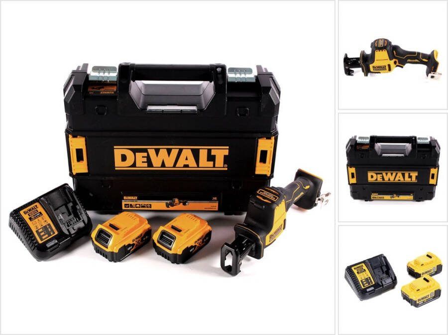 DeWalt DCS 369 M2 accu reciprozaag 18 V + 2x accu 4.0 Ah + lader + TSTAK