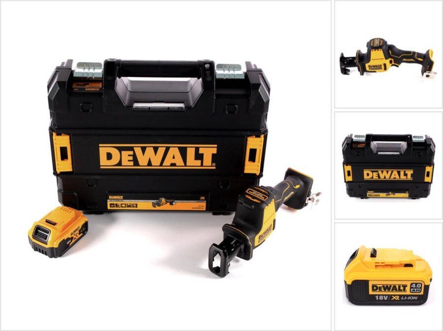 DeWalt DCS 369 NT accu reciprozaag 18 V + 1x accu 4.0 Ah + TSTAK zonder oplader
