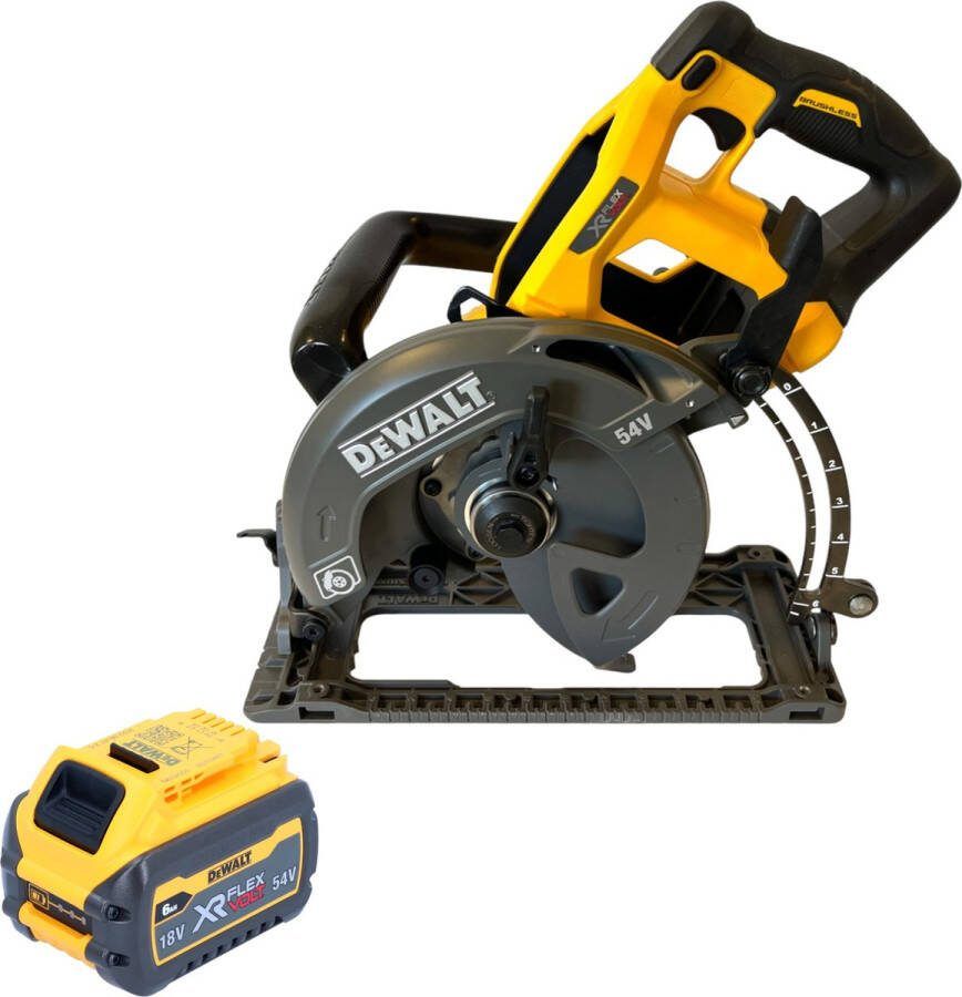 DeWalt DCS 577 N Accu-cirkelzaag 54 V FlexVolt 190 mm borstelloos + 1x accu 6 0 Ah zonder oplader