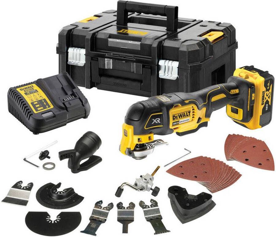 DeWalt DCS356P2 Accu Multitool 18V 5.0Ah + Accessoireset in TSTAK