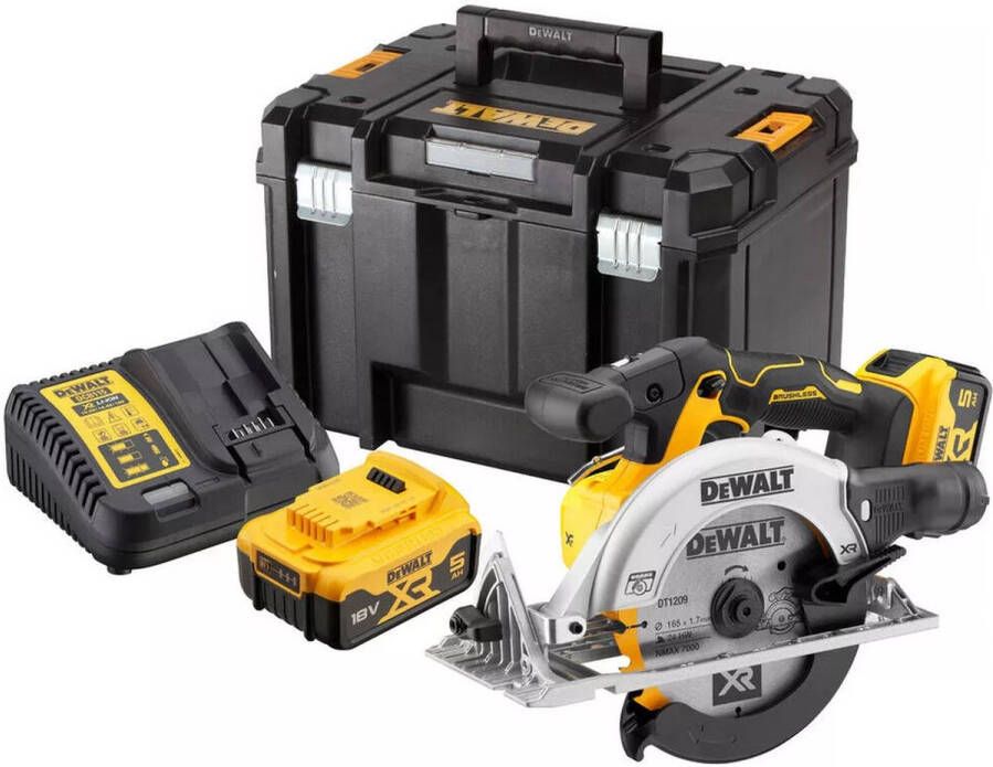 Dewalt Dcs565p2 Accu Cirkelzaag 165mm 18v Xr 5.0ah In Tstak