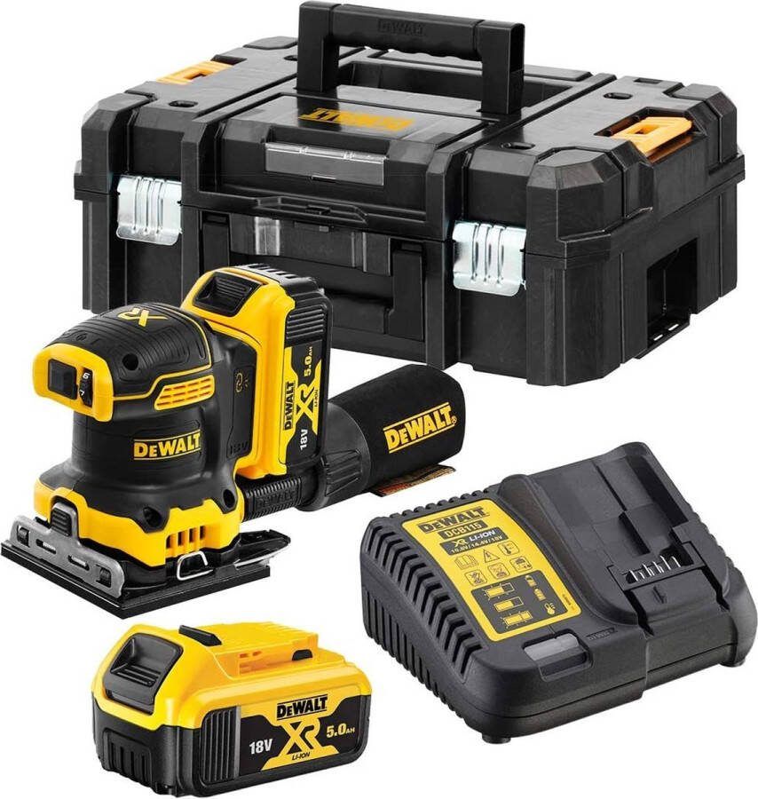 DeWalt DCW200P2 Accu Vlakschuurmachine 18V 5 0Ah in TSTAK