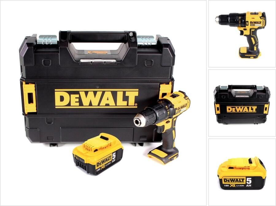 DeWalt DCD 778 NT accu klopboormachine 18V 65Nm + 1x oplaadbare accu 5.0 Ah in TSTAK doos zonder oplader