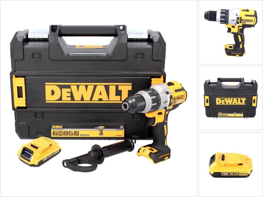 DeWalt DCD 996 NT accu klopboormachine 18 V 95 Nm borstelloos + 1x accu 2.0 Ah + TSTAK zonder oplader