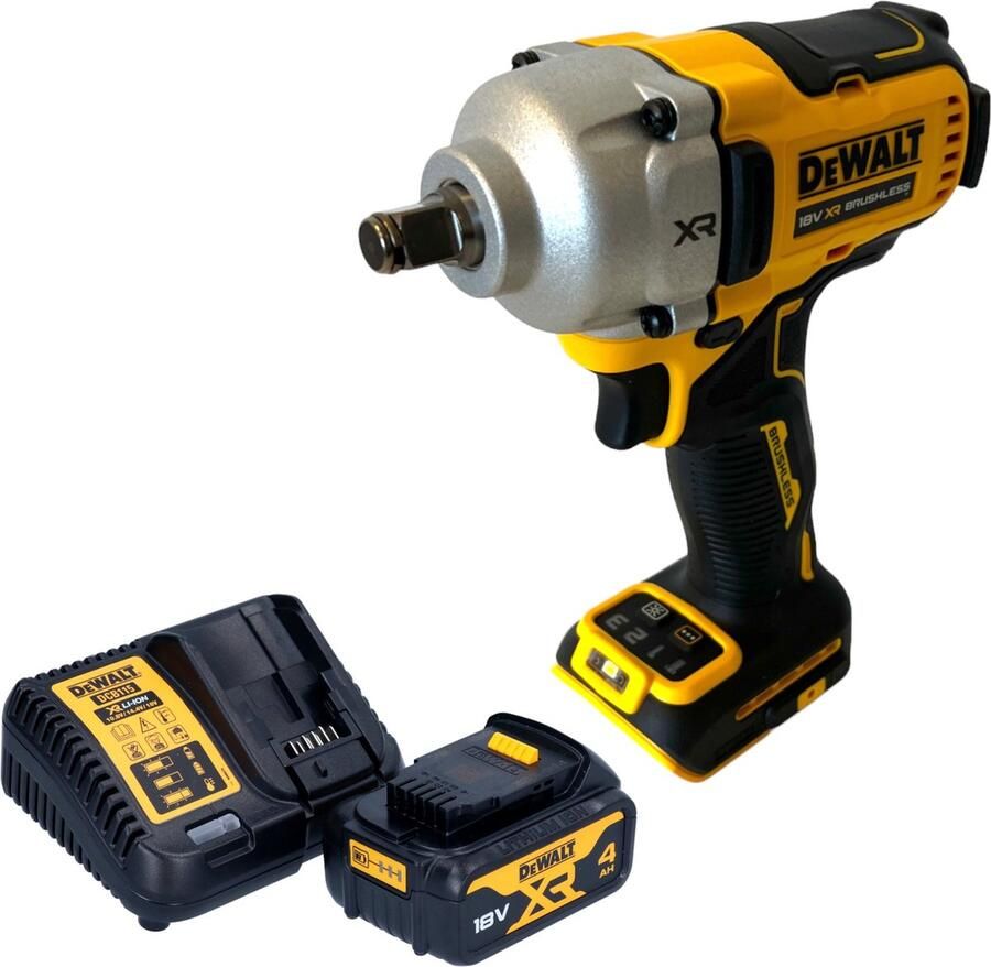 DeWalt DCF 891 D1 Accu-slagmoersleutel 18 V 1084 Nm 1 2 borstelloos + 1x oplaadbare accu 4.0 Ah + lader