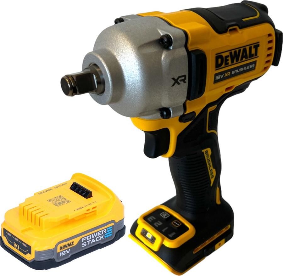 DeWalt DCF 891 N accu-slagmoersleutel 18 V 1084 Nm 1 2 borstelloos + 1x Powerstack-accu 1 7 Ah zonder oplader