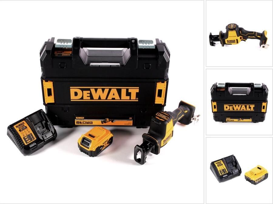 DeWalt DCS 369 M1 accu reciprozaag 18 V + 1x accu 4.0 Ah + lader + TSTAK