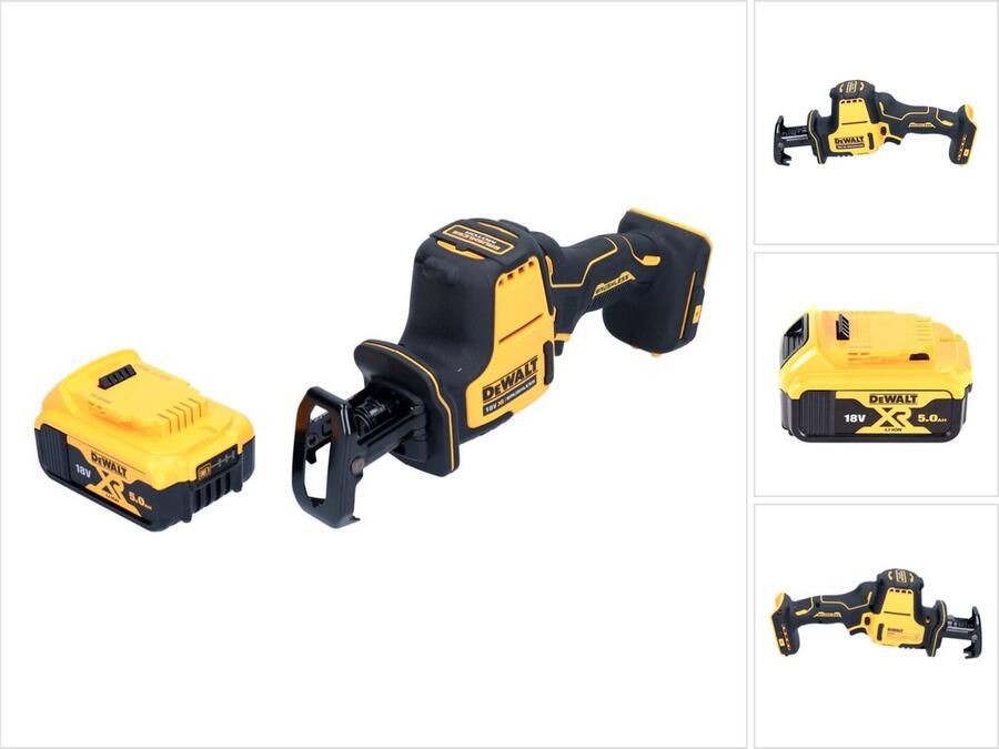 DeWalt DCS 369 N accu reciprozaag 18 V borstelloos + 1x accu 5.0 Ah zonder oplader