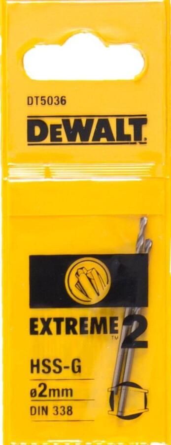 DeWalt DT5036 HSS-G metaalboor EXTREME 2™ 2x49mm VE=2