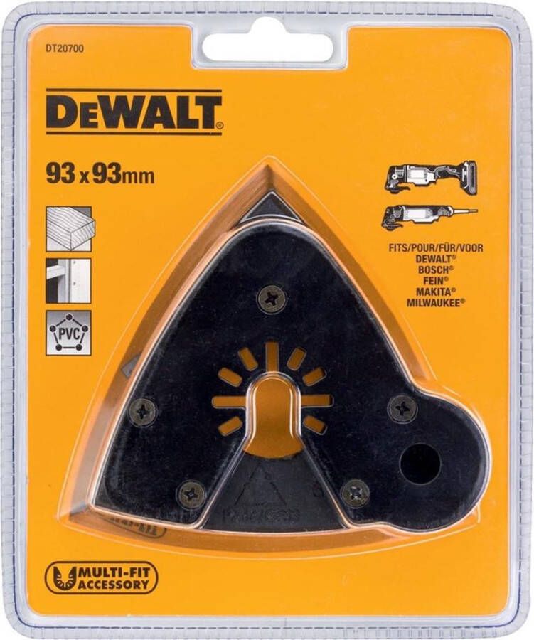 DeWalt DT20700 universeel multitool schuurplateau 93x93x93mm