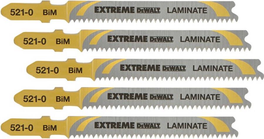 Dewalt Exreme Decoupeerzaagblad Dt2080-qz Hout laminaat Bim T-schacht 5 Stuks