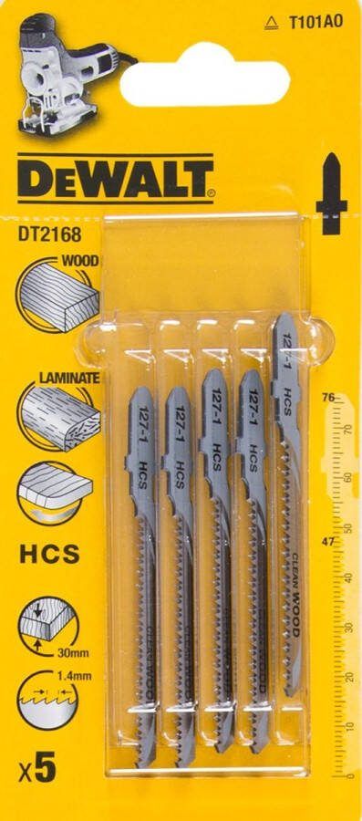 DeWalt DT2168 HCS Decoupeerzaagblad Clean 1.4mm tandafstand Hout Laminaat (5st)