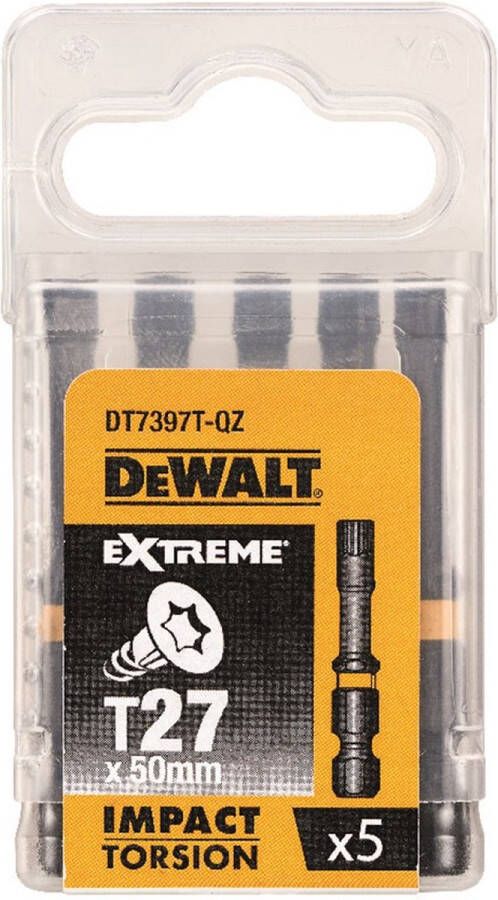 DeWalt Accessoires DEWALT DT7397T-QZ IMPACT SCHROEFBIT TORSION 50MM TORX T27 (5ST.)