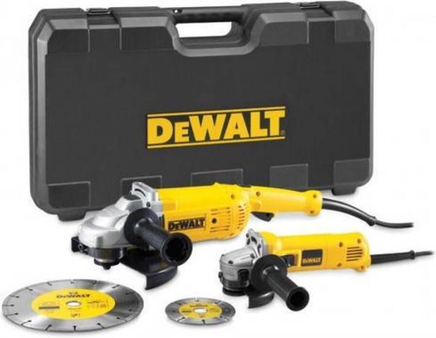 DeWalt DWE492SDT 230mm haakse slijper + 125mm slijper in koffer