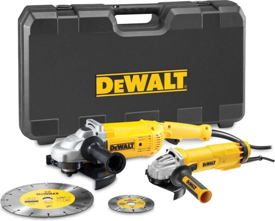 DeWalt DWE492SDT 230mm haakse slijper + 125mm slijper in koffer