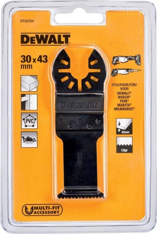 DeWalt Multitool Zaagblad HCS tbv Snel Zagen Hout 43x31mm VE=1