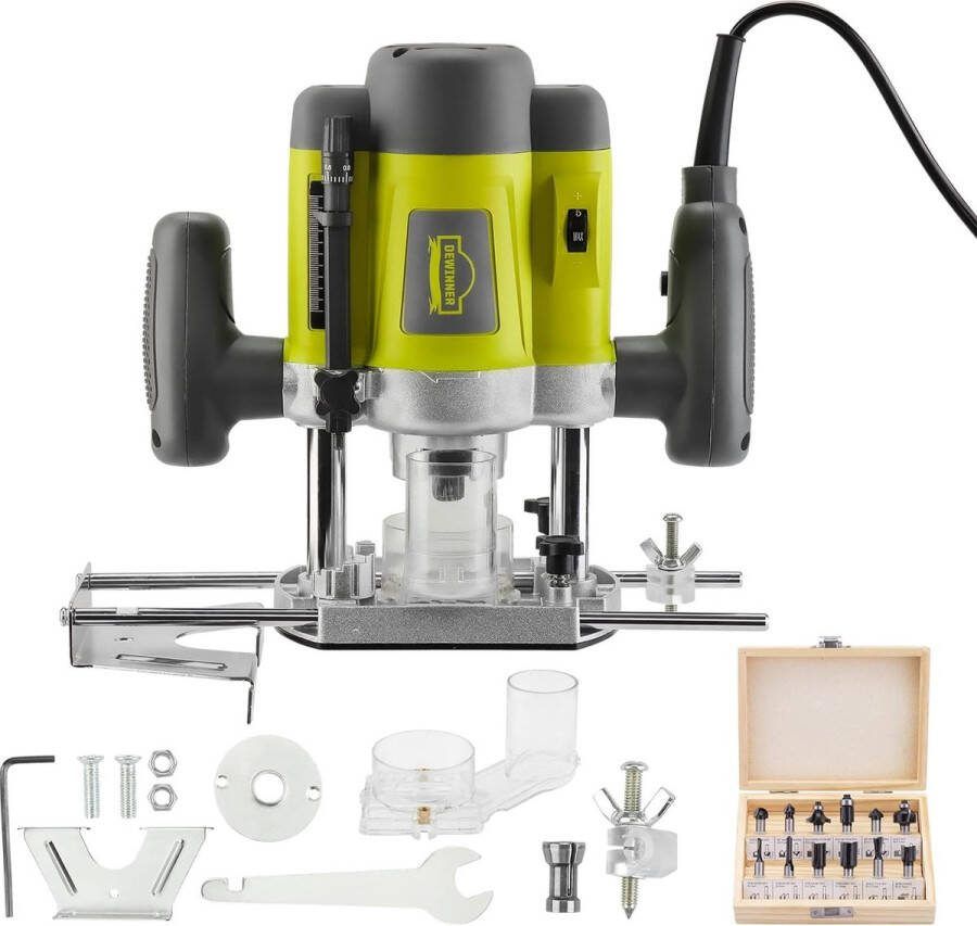 DEWINNER Elektronik freesmachine 1200W Ø 6 en 8 mm