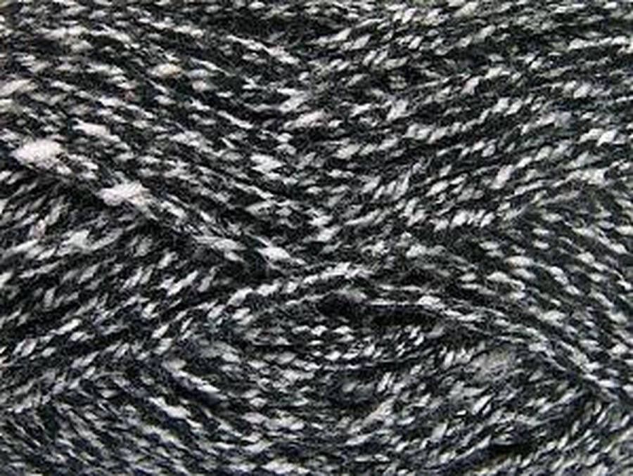 DEWOLWINKEL.NL Breigaren acryl kopen kleur zwart wit super bulky yarn pendikte 8-9 mm dik garen voor haken en breien pakket 4 bollen van 100gram