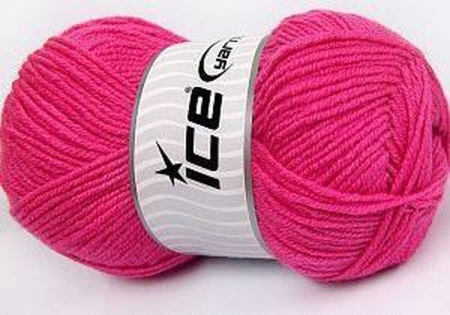 DEWOLWINKEL.NL Breiwol roze kleur kopen breinaald maat 4-5mm. merino wol 60% acryl 40% 100 gram per bol mooie breiwol in vele kleuren