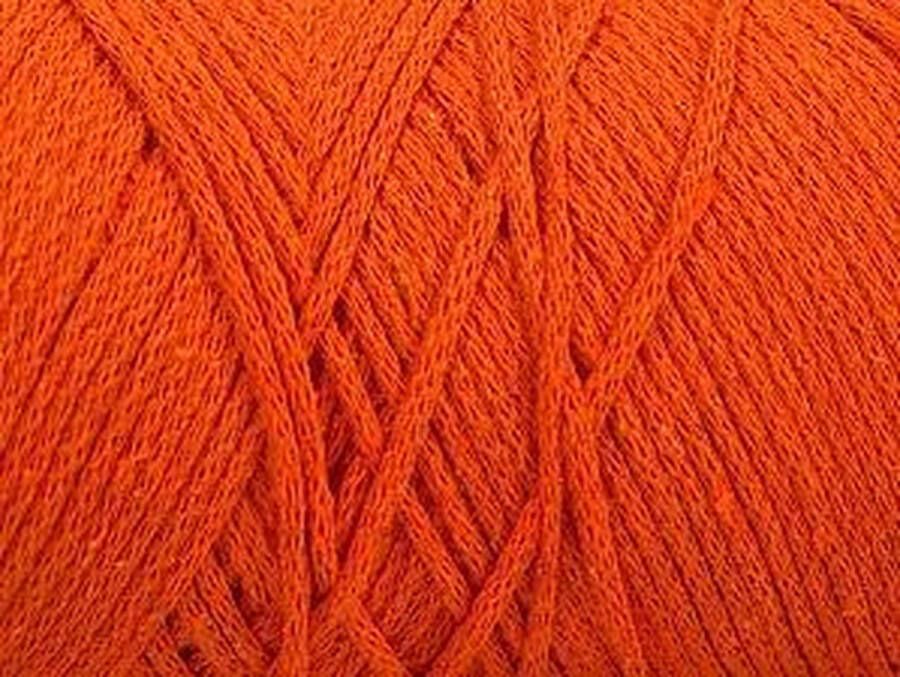 DEWOLWINKEL.NL Katoen garen 100% kopen oranje macrame koord haken op pendikte 5mm haakgaren katoendraad bol 250gram met looplengte 300 meter