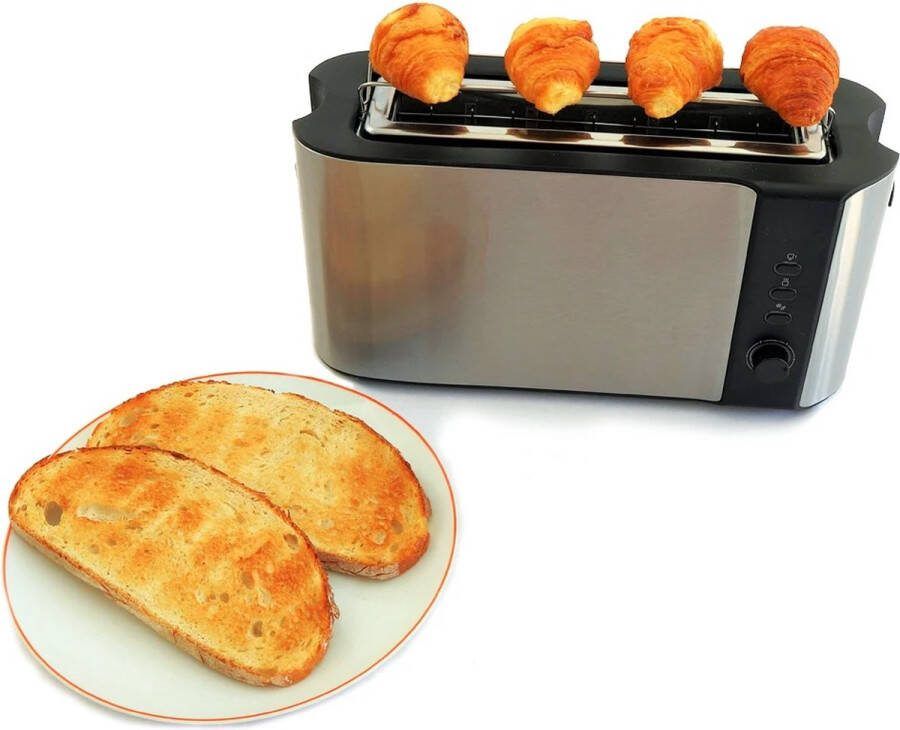 Deze informatie volgt later. Amalee Brood rooster Electric toaster 1000W ontdooi en reheat functie 6 standen Opvang lade voor kruimels