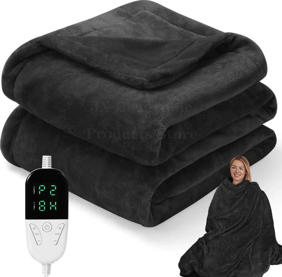 Deze informatie volgt later. Amalee Elektrische deken Dubbelzijdig verwarmen Temperatuur instelbaar Met timer control 150 cm x 180 cm Zwart 6 warmte standen Wasbaar in wasmachine met speciaal waszak