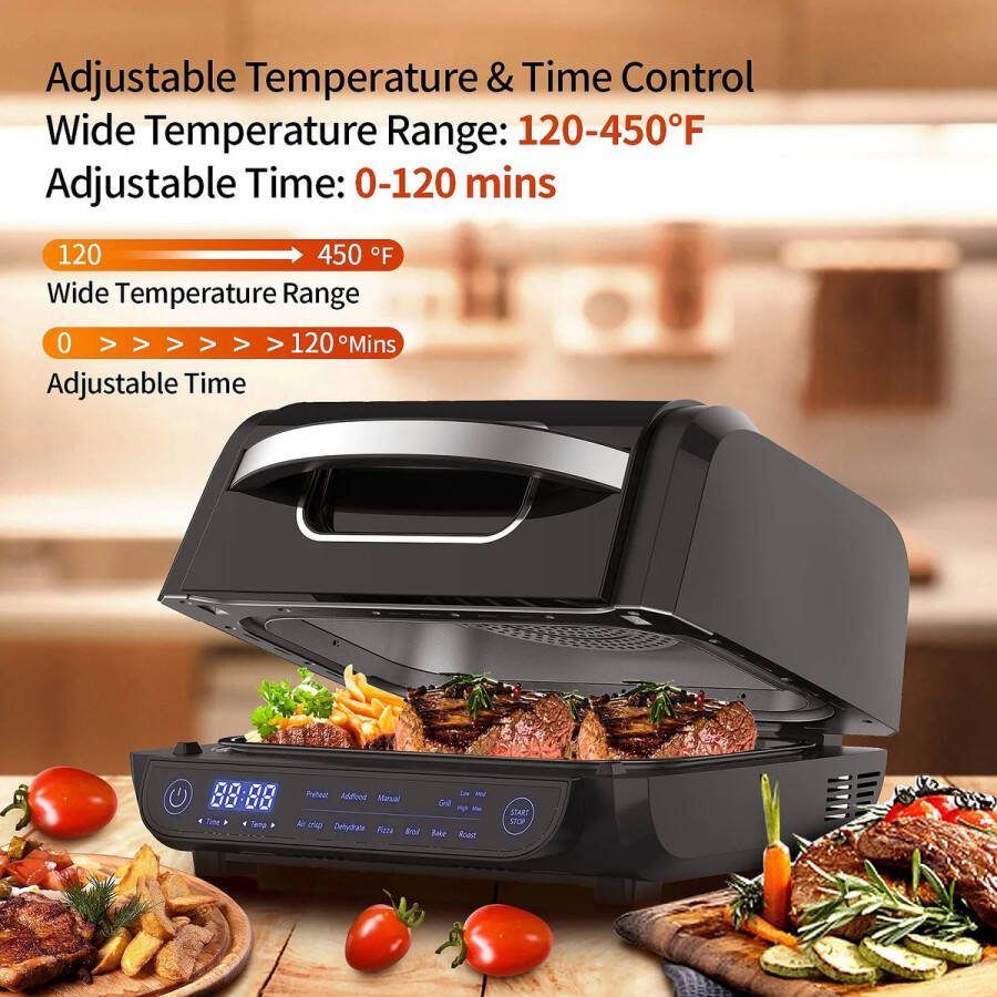 Deze informatie volgt later. Amalee Hetelucht friteuse Elektrisch 8 L 6 in 1 Touchscreen Airfryer Grill Gezond koken