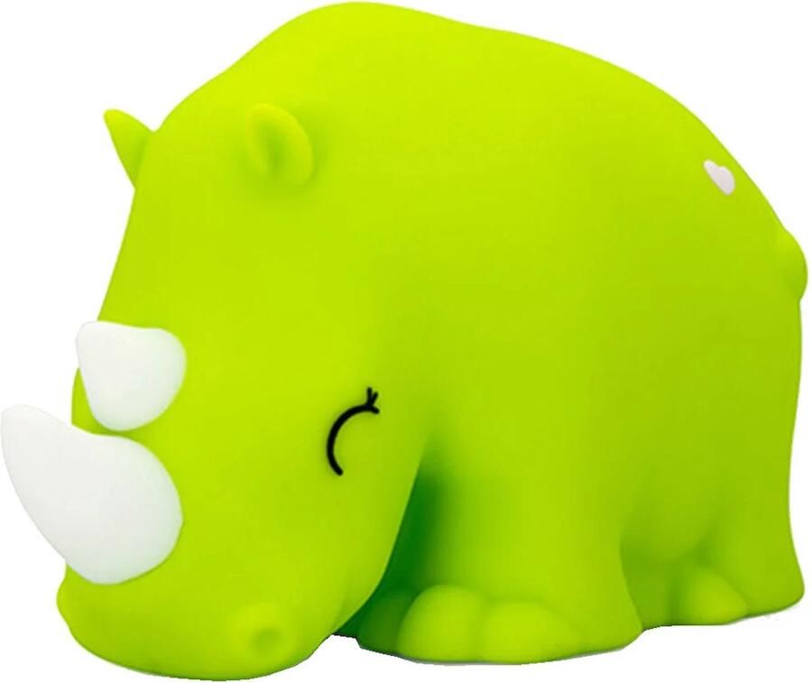 DHINK Nachtlampje Rhino Neushoorn in zacht knuffel-siliconen materiaal