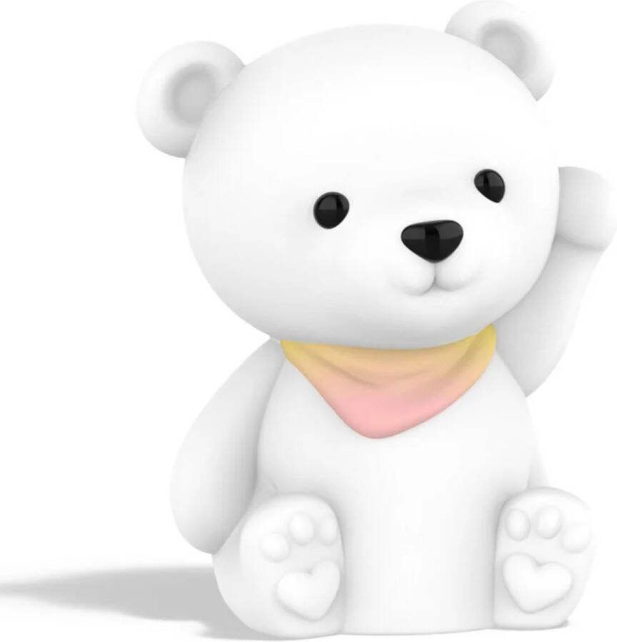 DHINK Nachtlampje Teddybeer Toto oplaadbaar in zacht knuffel-siliconen materiaal
