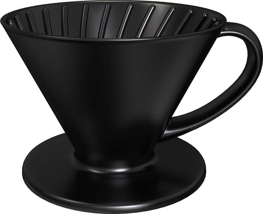 DHPO Dripper V60 Vigor Zwart Vigor H10 x Ø12 Keramiek Koffiefilter houder Filterzakjeshouder koffie