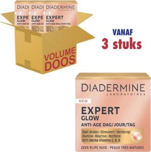Diadermine Expert Active Glow dagcrème 3 x 50 ml voordeelverpakking
