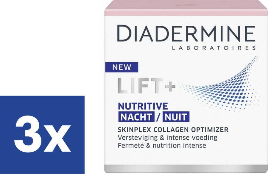 Diadermine Lift+ Nutritive Nachtcrème 3 x 50 ml