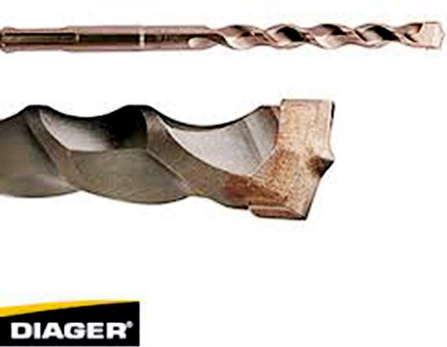 Diager professionele SDS Plus betonboor Twister 25mm x 460 mm lang