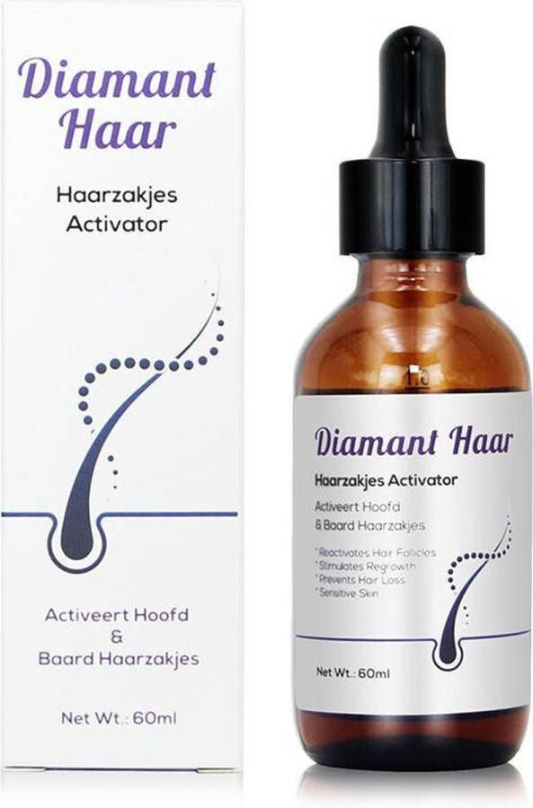 Diamant Haar Haarzakjes Activator Alternatief voor Minoxidil 5% Haarserum Haaruitval Haar Groei Serum Baardgroeimiddel Baard Groei Baard Stimulator Biotine -Biotin Haargroei Baardgroei Baardolie Haarverlies Baardverzorging